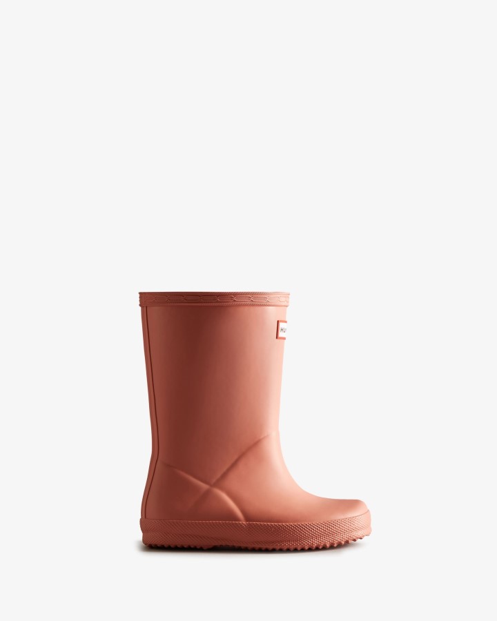 Botas De Agua Hunter Original Kids First (18 Meses-8 Años) Rosa Rugoso