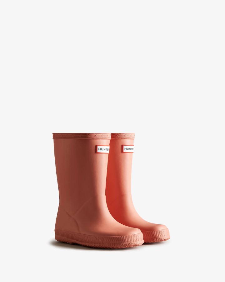 Botas De Agua Hunter Original Kids First (18 Meses-8 Años) Rosa Rugoso
