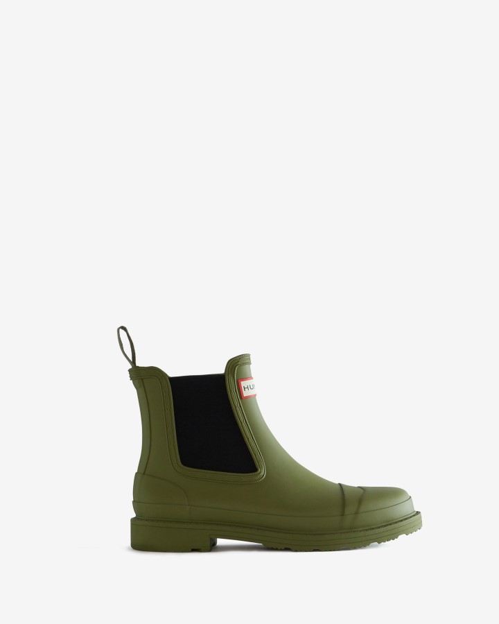 Botas Hunter Mujer Commando Chelsea Verde Utilidad