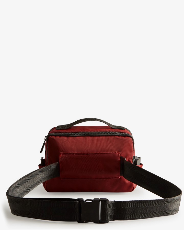 Bolso Cruzado De Nailon Con Clip Superior De Tres Vías De Hunter Rojo Otoño