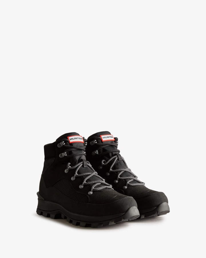Hunter Botas De Comando Con Cordones Y Aislamiento Explorer Para Hombre, Color Negro