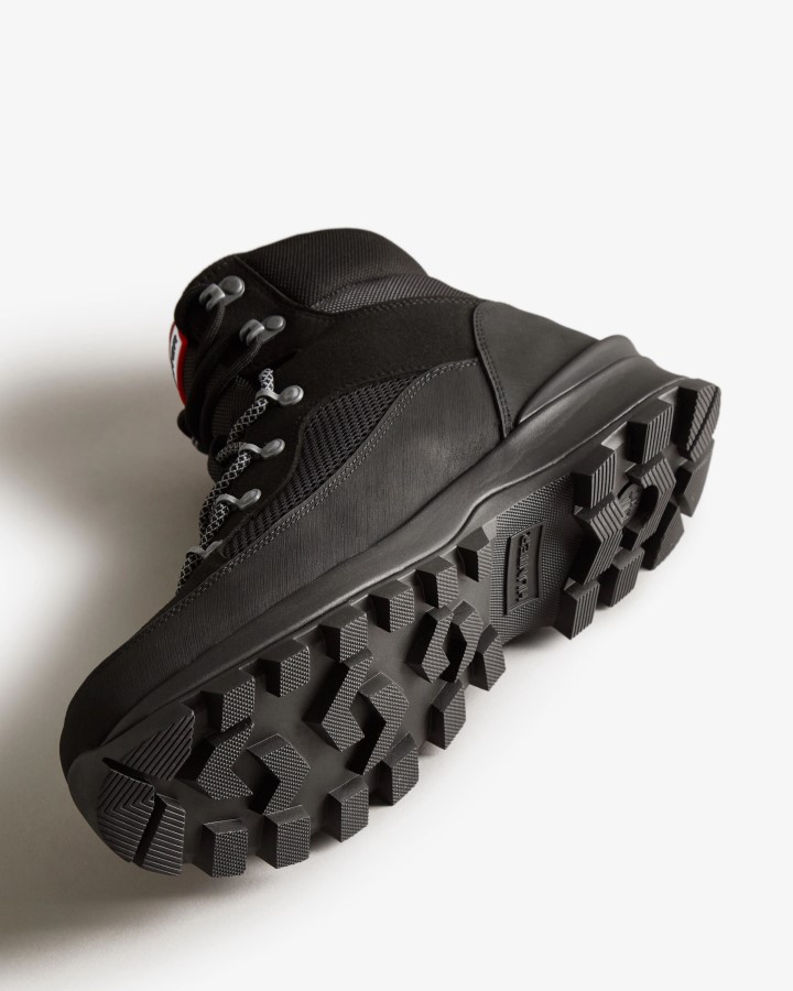 Hunter Botas De Comando Con Cordones Y Aislamiento Explorer Para Hombre, Color Negro