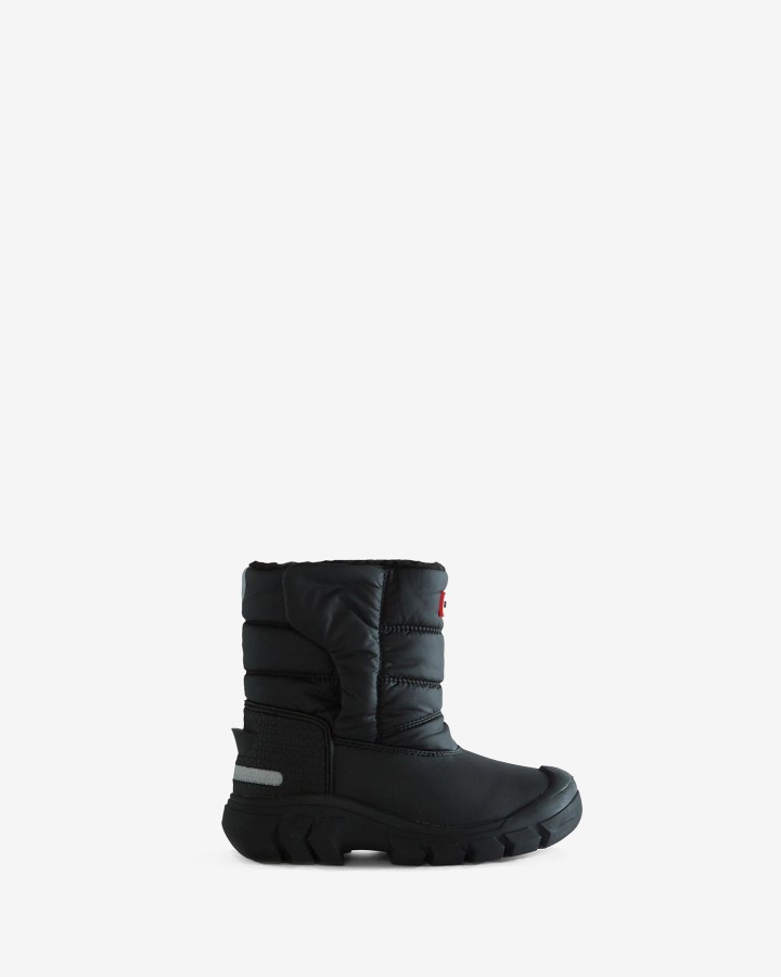 Botas De Nieve Hunter Insulated Intrepid Para Niños Pequeños (18 Meses-6 Años) Negras