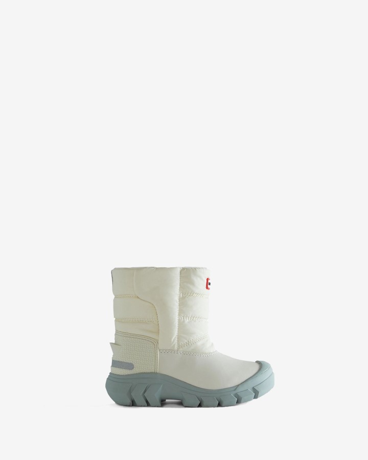 Botas De Nieve Intrépidas Con Aislamiento Para Niños Pequeños De Hunter (18 Meses-6 Años) Blanco Sauce-gris Hielo