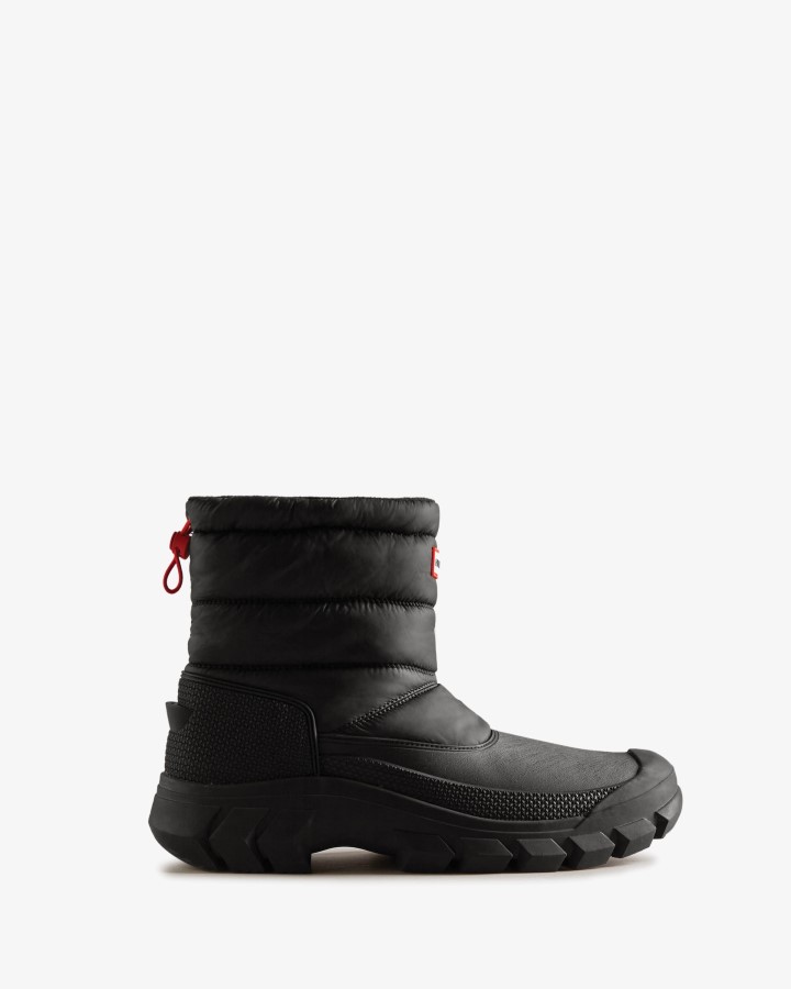 Hunter Botas De Nieve Cortas Con Aislamiento Intrepid Para Hombre, Color Negro