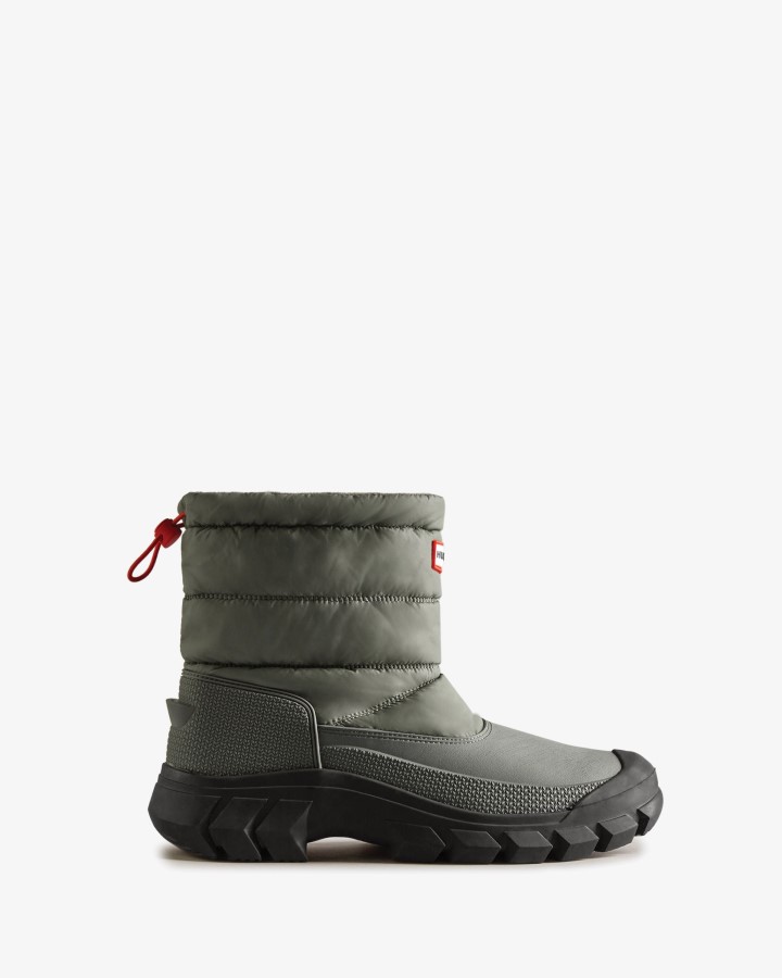 Hunter Hombre Intrepid Insulated Corta Nieve Botas Urban Gris-negro