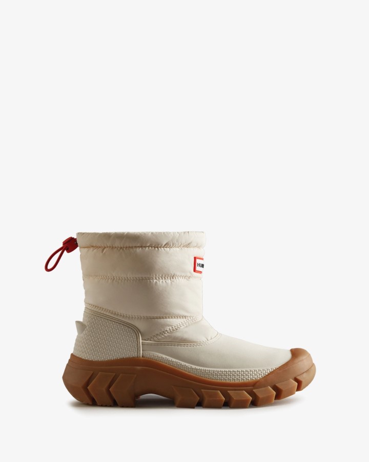 Hunter Botas Cortas Para La Nieve Con Aislamiento Intrepid Para Mujer Blanco Willow-Gum