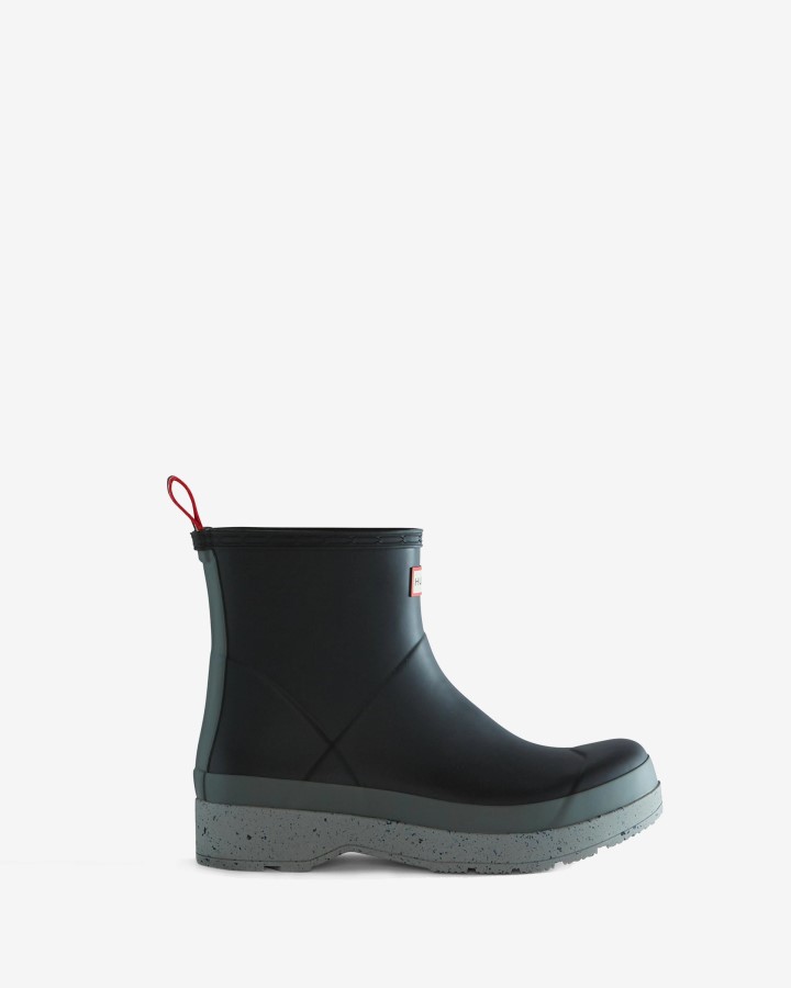 Botas De Agua Hunter Original Play Short Speckle Para Hombre Negro-gris Urbano
