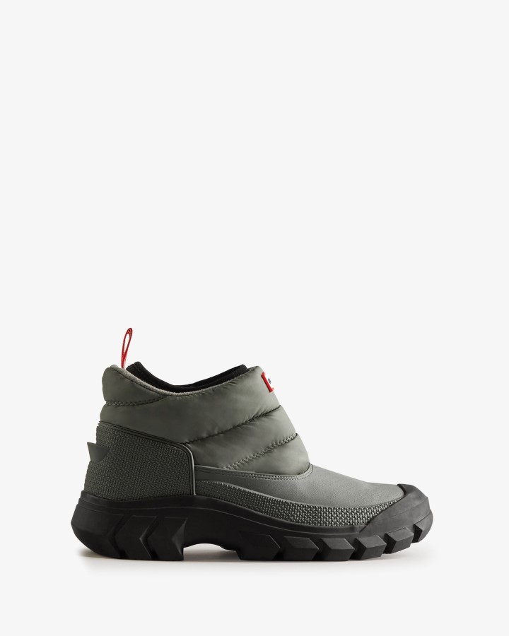 Hunter Intrepid Insulated Ankle Botas De Nieve Para Hombre Urban Gris-negro