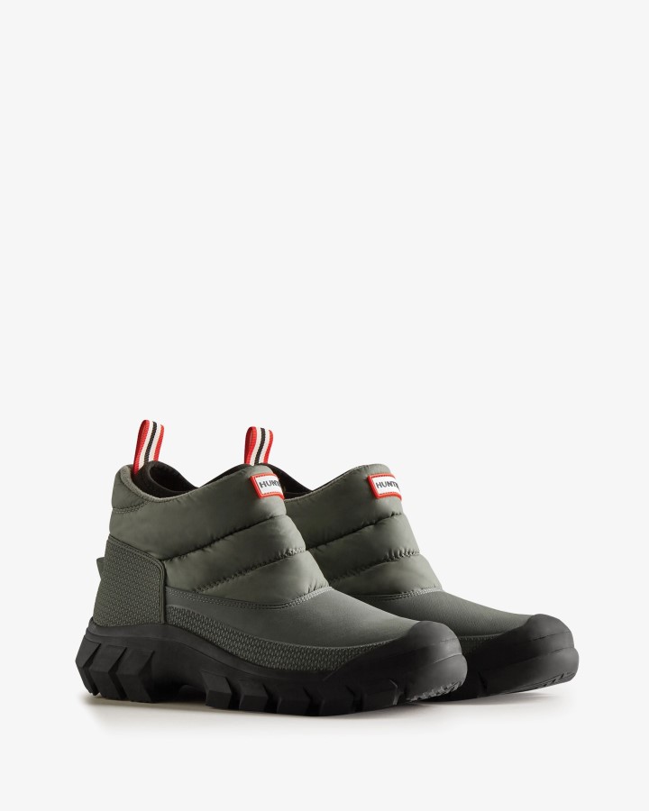 Hunter Intrepid Insulated Ankle Botas De Nieve Para Hombre Urban Gris-negro