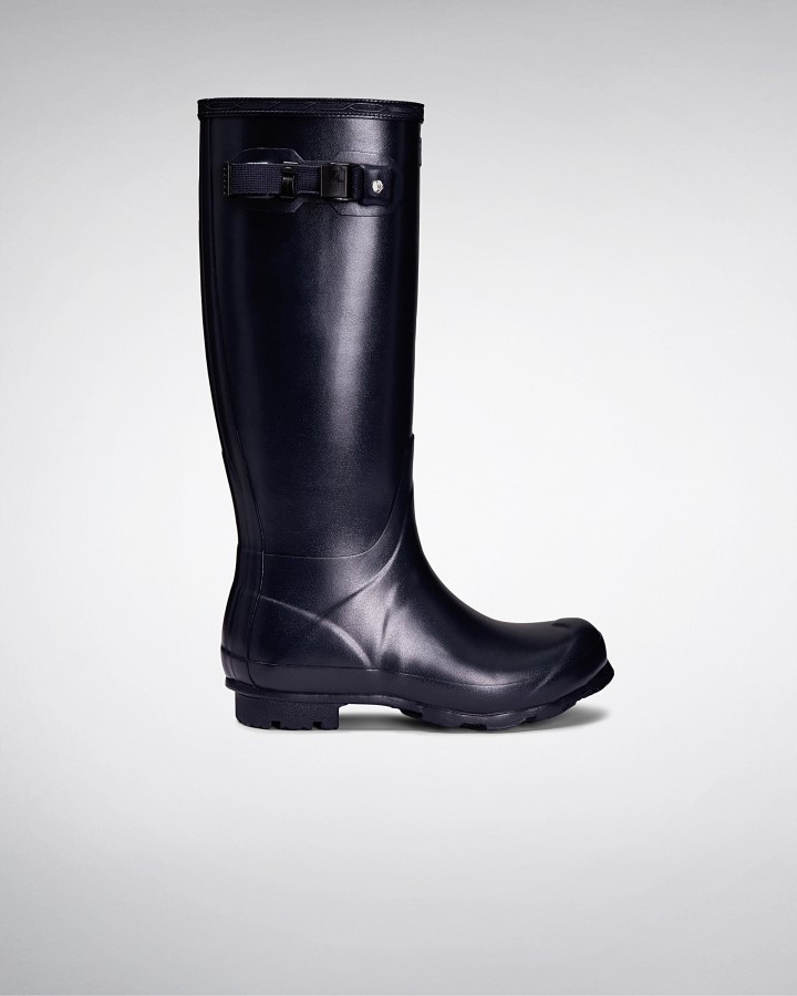 Botas De Agua Hunter Norris Field Mujer Azul Marino